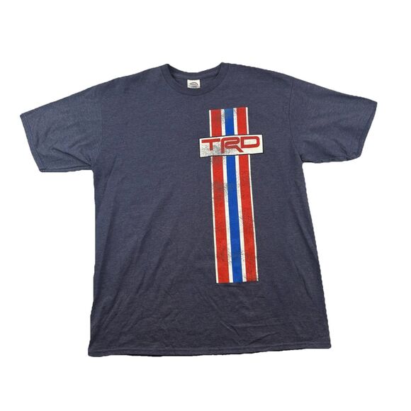 Toyota TRD T Shirt Mens L Heather Gray Blue Short Sleeve - Picture 1 of 6